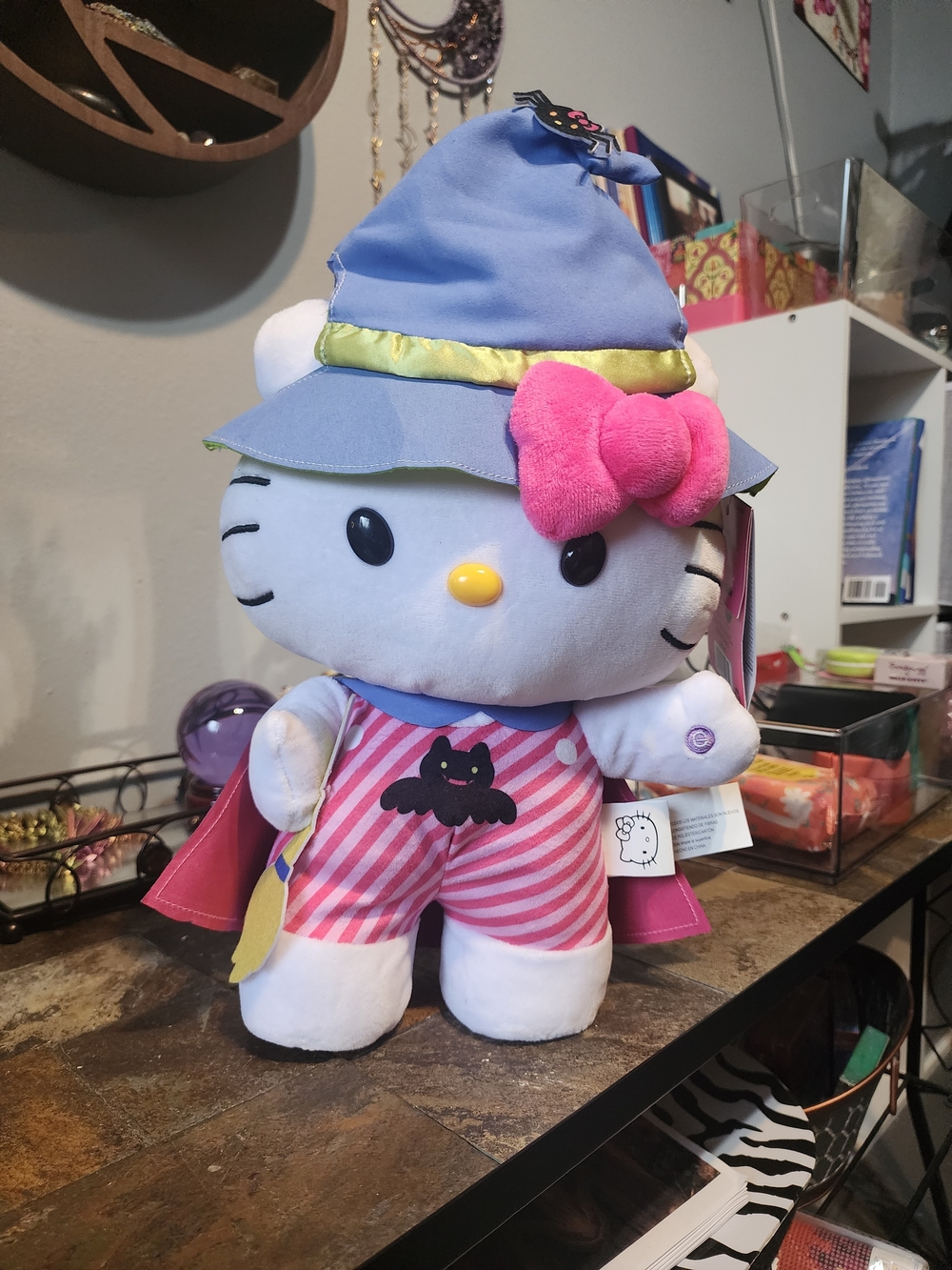 Animated Hello Kitty Halloween Witch Plush Dances Plays Music